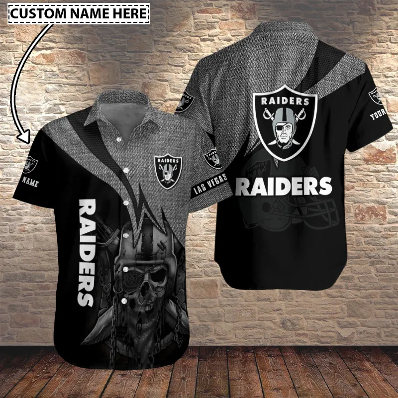 Sizing Chart for Las Vegas Raiders Personalized Button Shirt