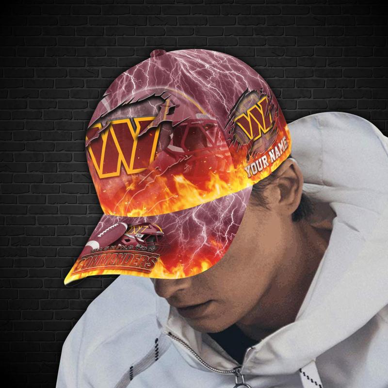 Close-up of Washington Commanders Cap