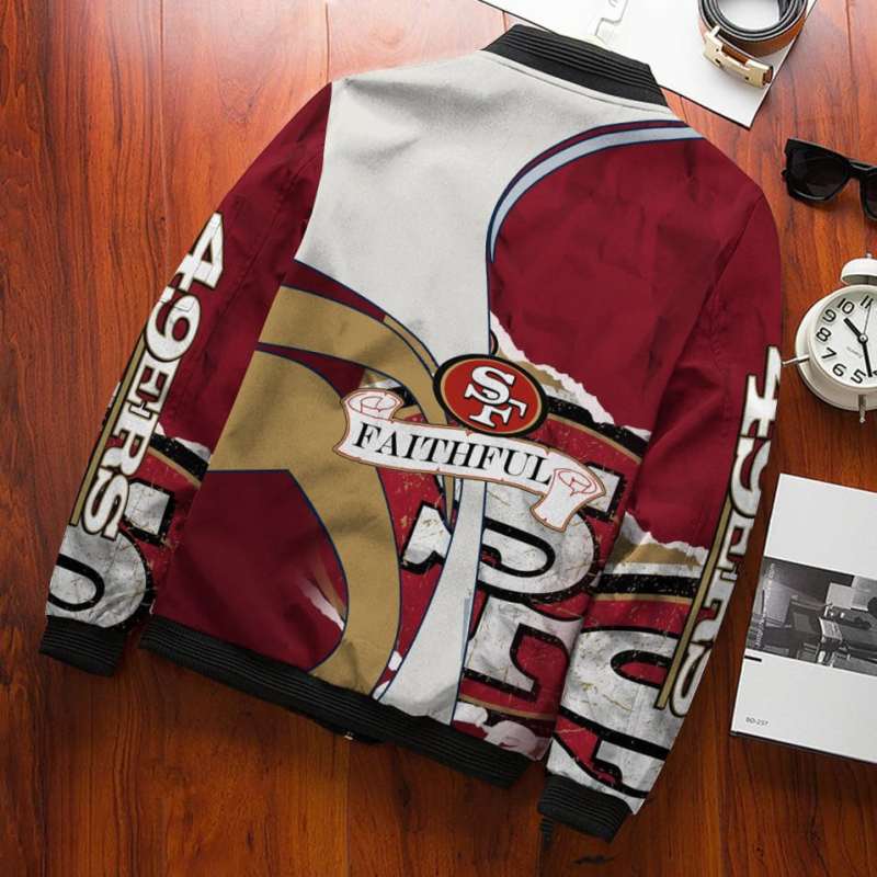 San Francisco 49ers Bomber Jacket - Side View