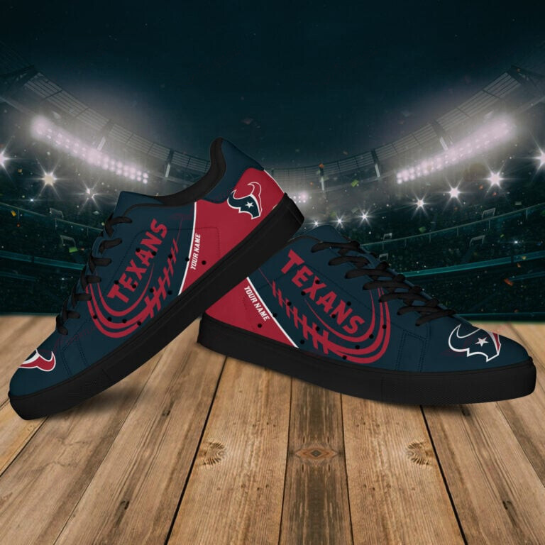 Custom Houston Texans Sneakers Rear View