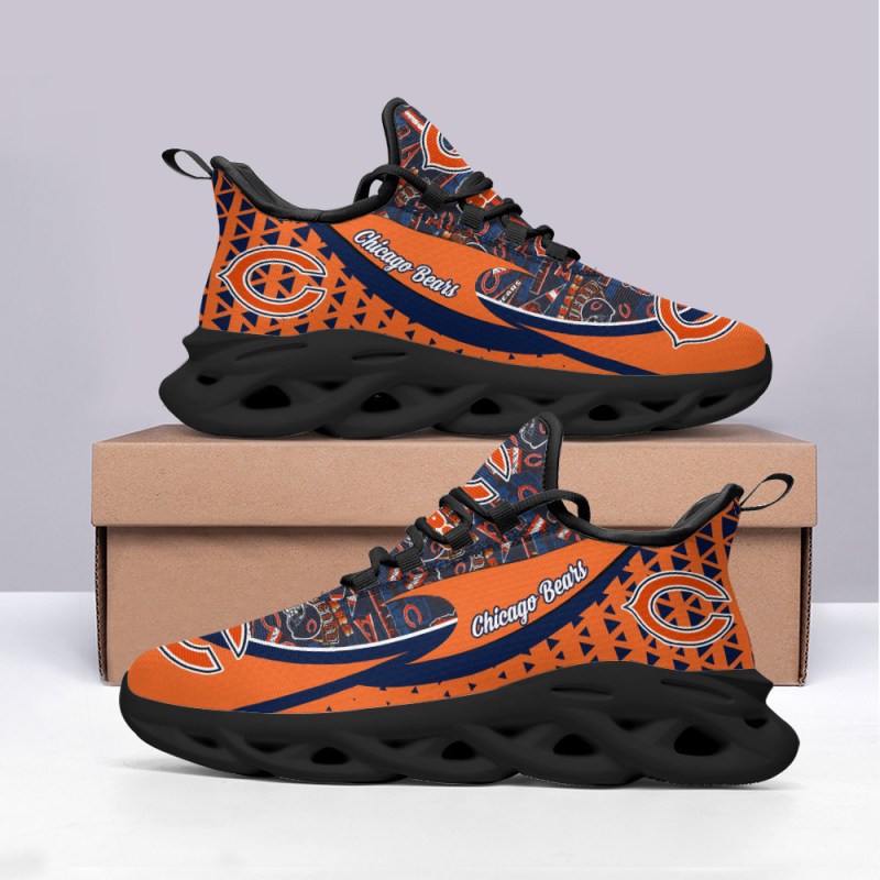Chicago Bears Yezy Running Sneakers Back View