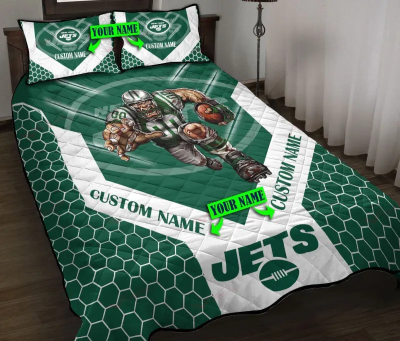 New York Jets Personalized Quilt Set