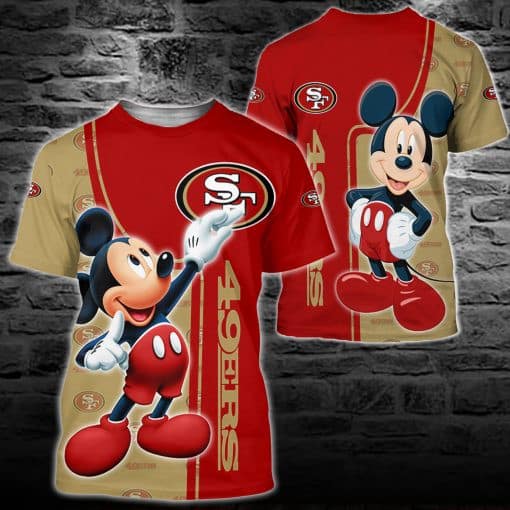 San Francisco 49ers Mickey All Over Printed Sweater
