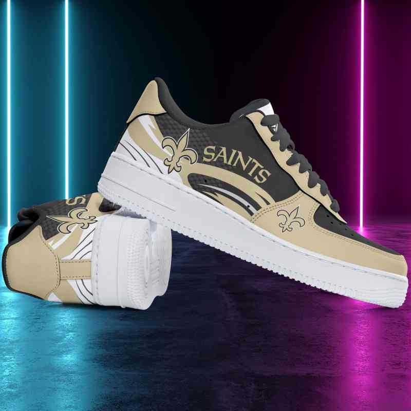 New Orleans Saints AF1 Shoes Side View