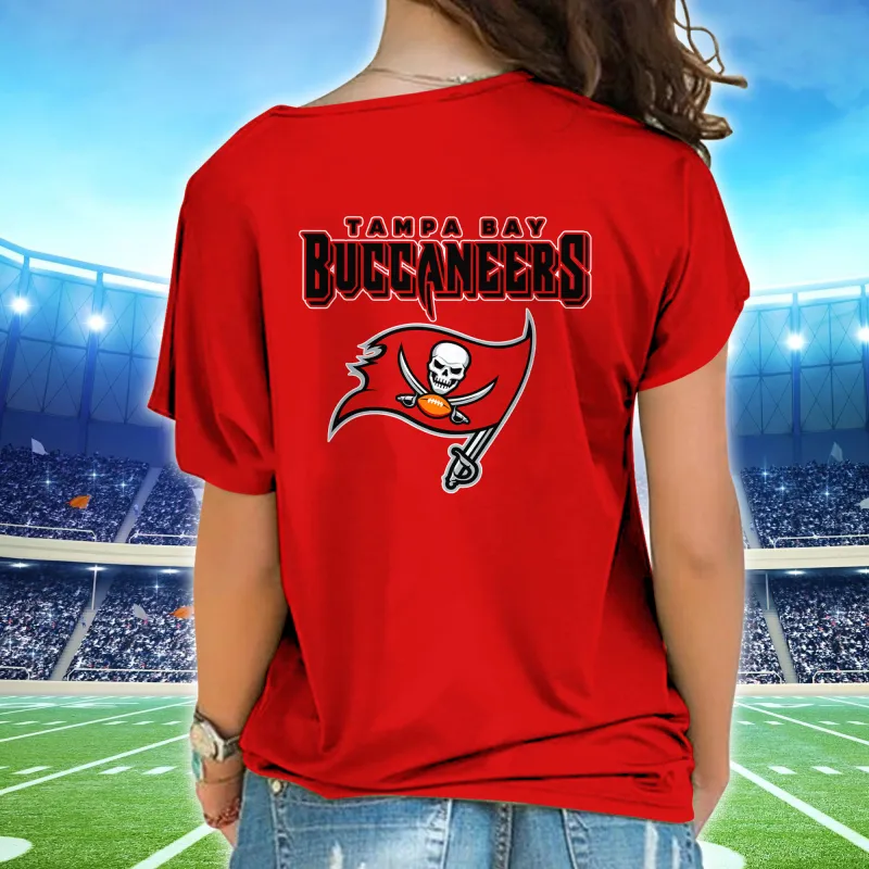 Tampa Bay Buccaneers Cross Strap Shoulder Shirt Back View
