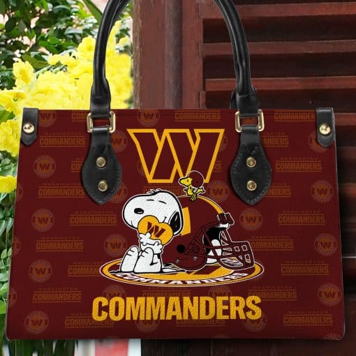 Washington Commanders Leather Hand Bag