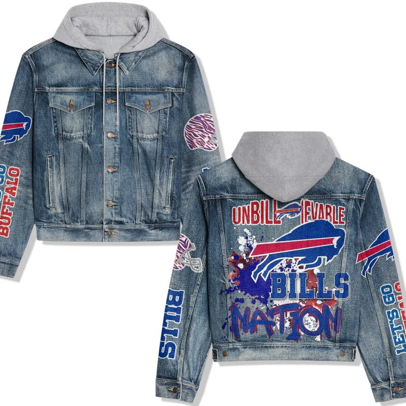 Buffalo Bills Premium Hooded Denim Jacket