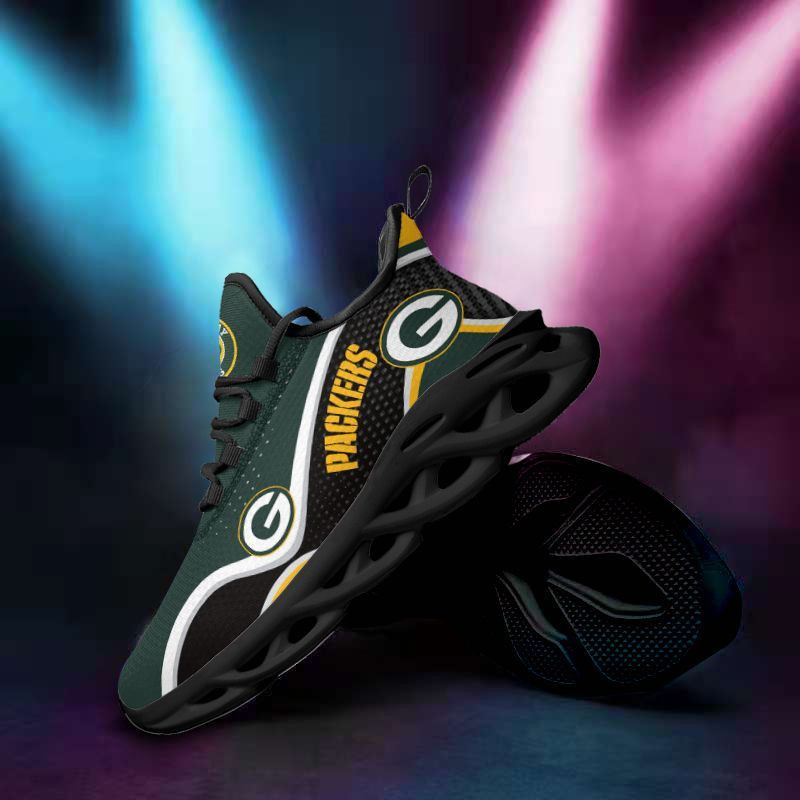 Green Bay Packers Yezy Running Sneakers Side View
