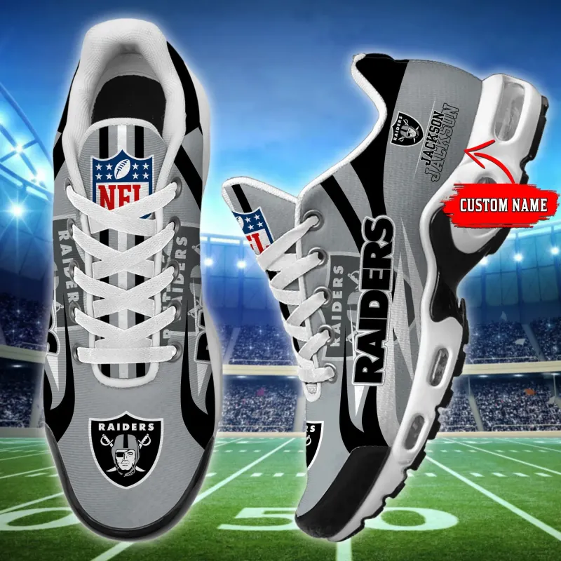Las Vegas Raiders Personalized Plus T-N Youth Sneakers