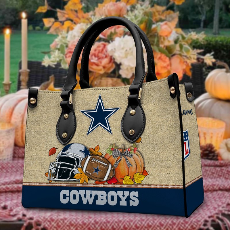 Dallas Cowboys Personalized Leather Hand Bag