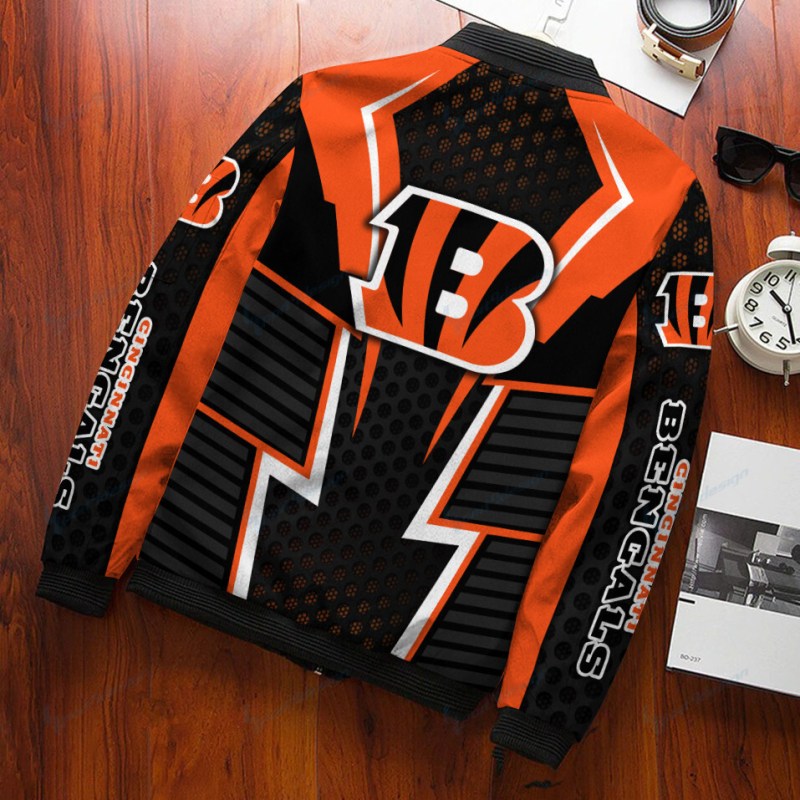 Cincinnati Bengals Bomber Jacket Back View