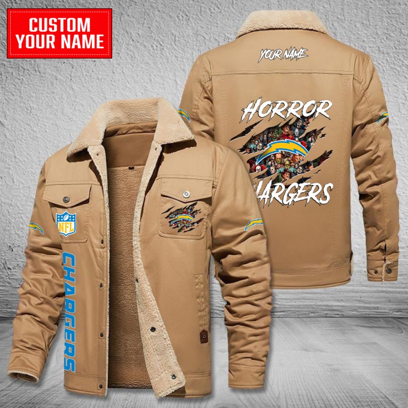 Los Angeles Chargers Bomber Jacket Coffee