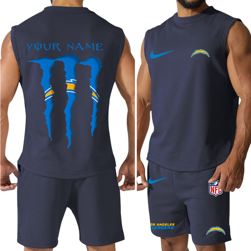 Los Angeles Chargers Tank Top and Shorts 8