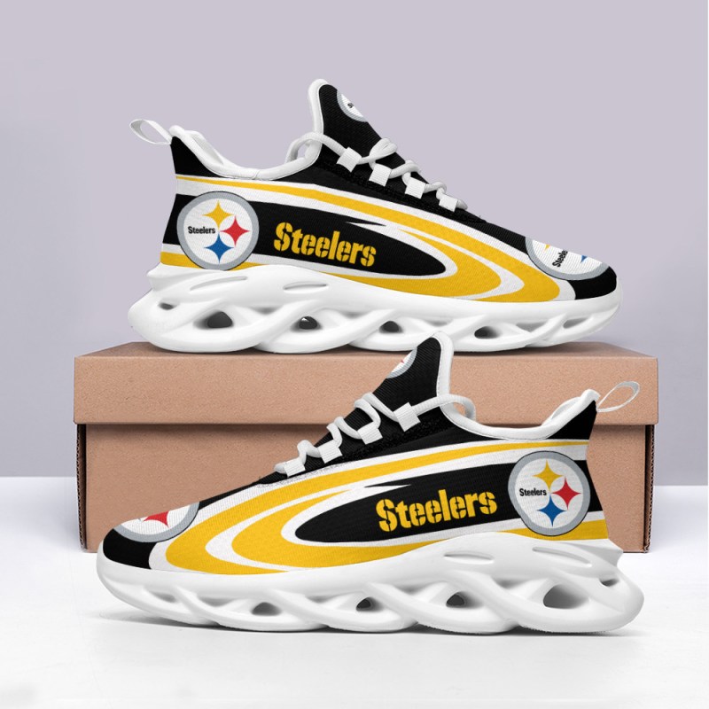 Pittsburgh Steelers Yezy Running Sneakers Side View