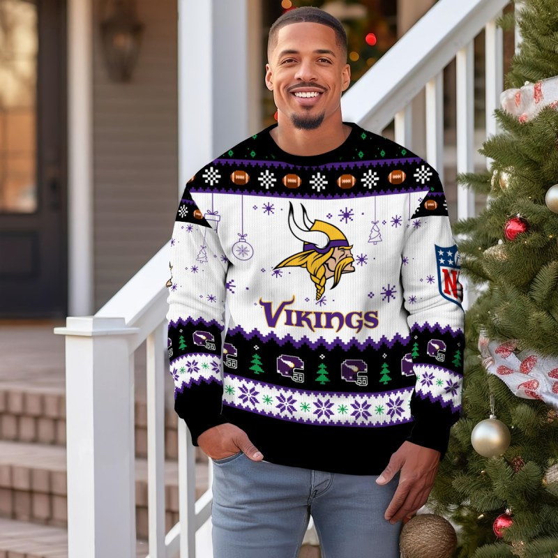 Minnesota Vikings Ugly Christmas Sweater - Outdoors