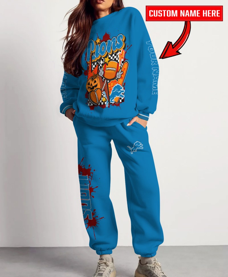 Detroit Lions Halloween Collection Sweatshirt and Sweatpants Set