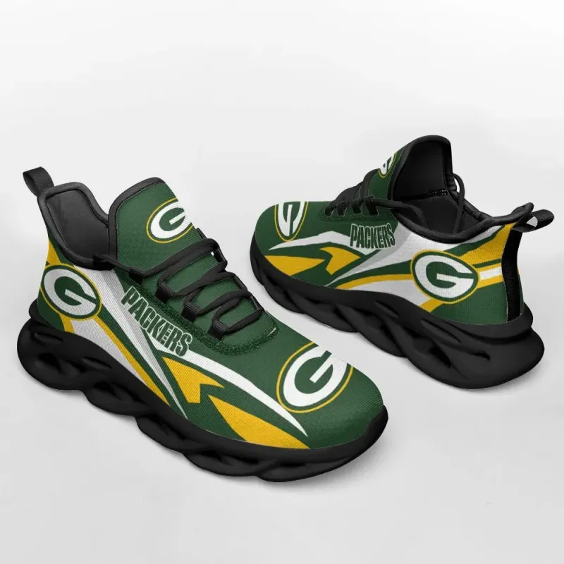 Green Bay Packers Yezy Running Sneakers Top View
