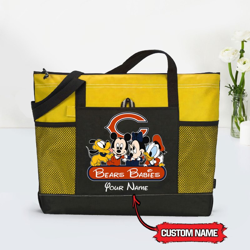 Yellow Chicago Bears Tote Bag