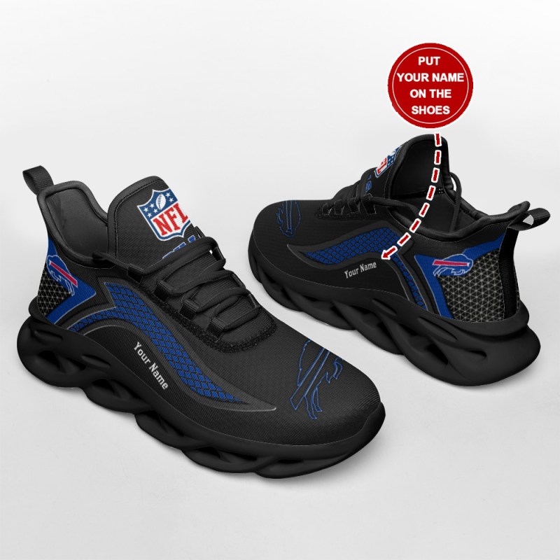 Buffalo Bills Yezy Sneakers Side View