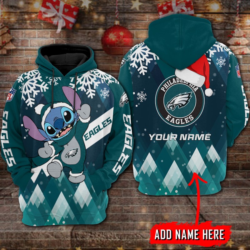 Philadelphia Eagles Personalized Christmas Hoodie Image 1