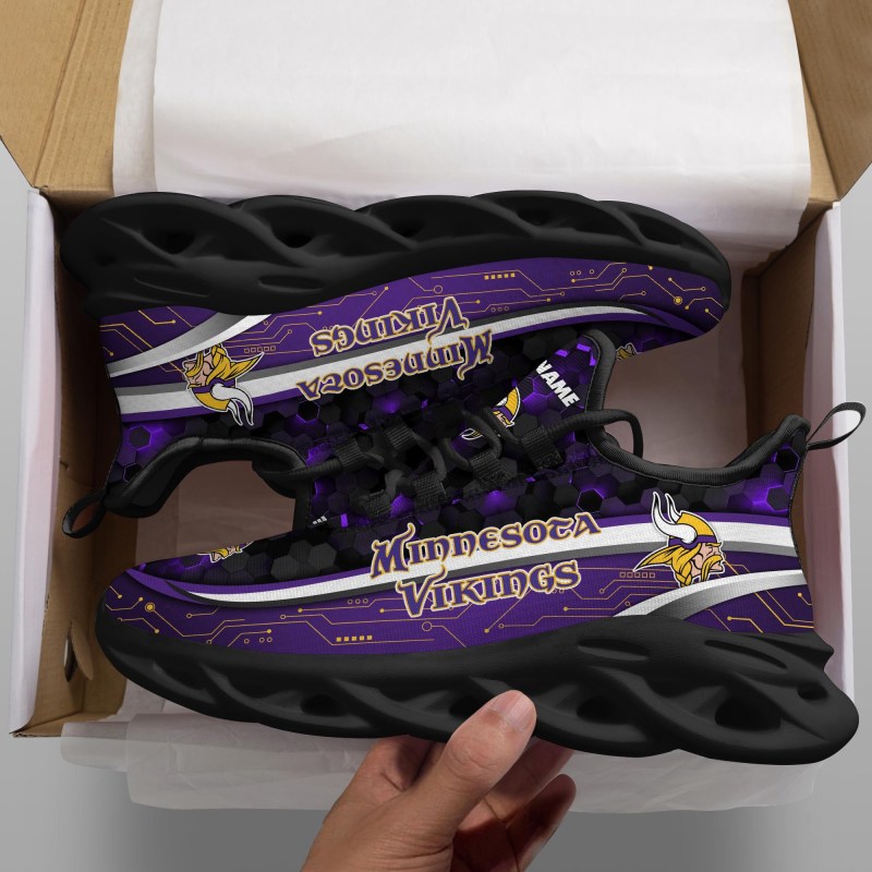 Minnesota Vikings Personalized Yezy Running Sneakers Image 1