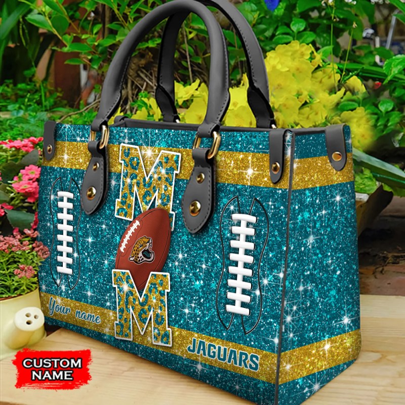 Jacksonville Jaguars Personalized Leather Hand Bag Image 1