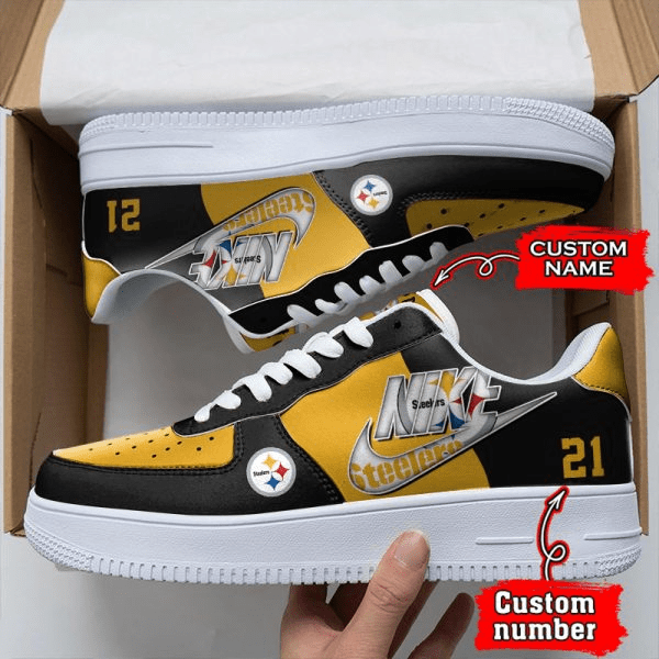 NFL Pittsburgh Steelers Custom Name Number Air Force 1 Sneaker