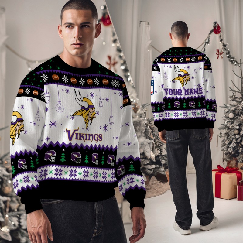 Minnesota Vikings Ugly Christmas Sweater - Studio