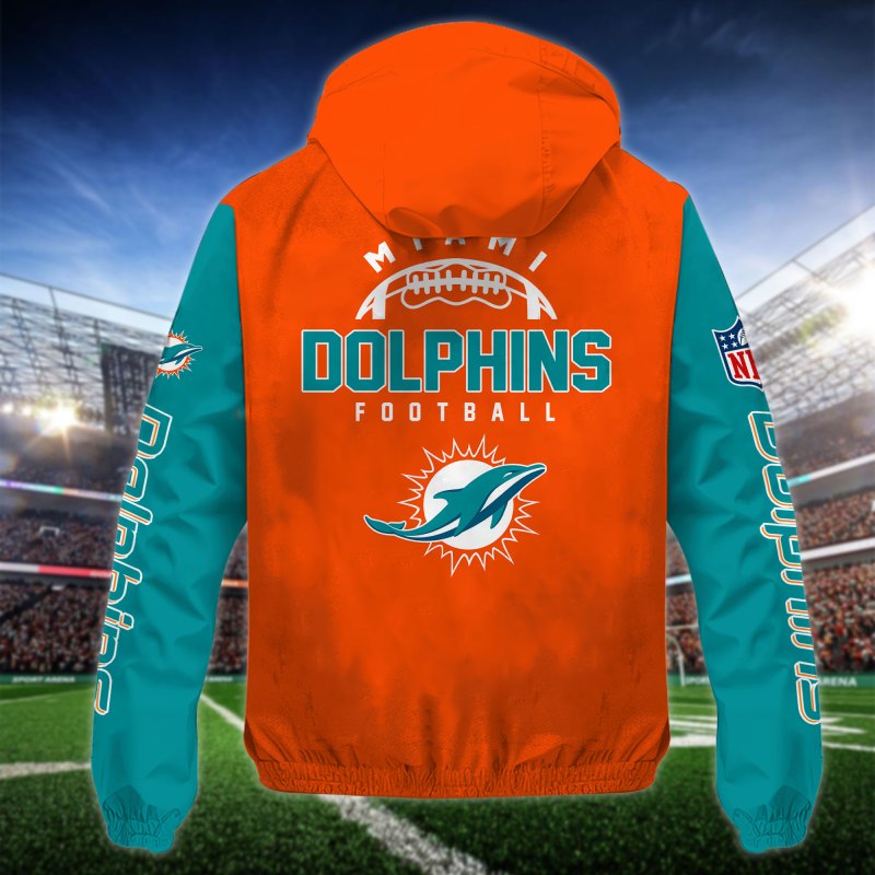 Miami Dolphins Outdoor Jacket - Side View