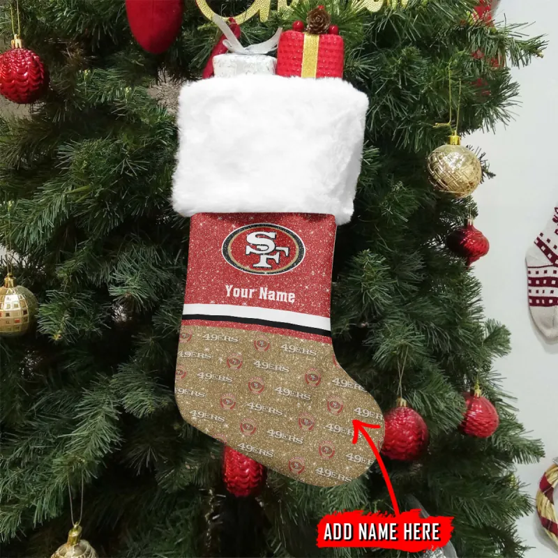Detailed view of San Francisco 49ers Personalized Socks