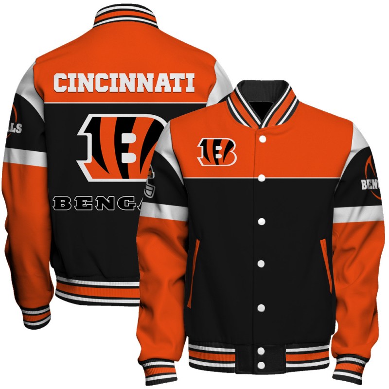 Cincinnati Bengals Unisex Team Spirit Varsity Jacket