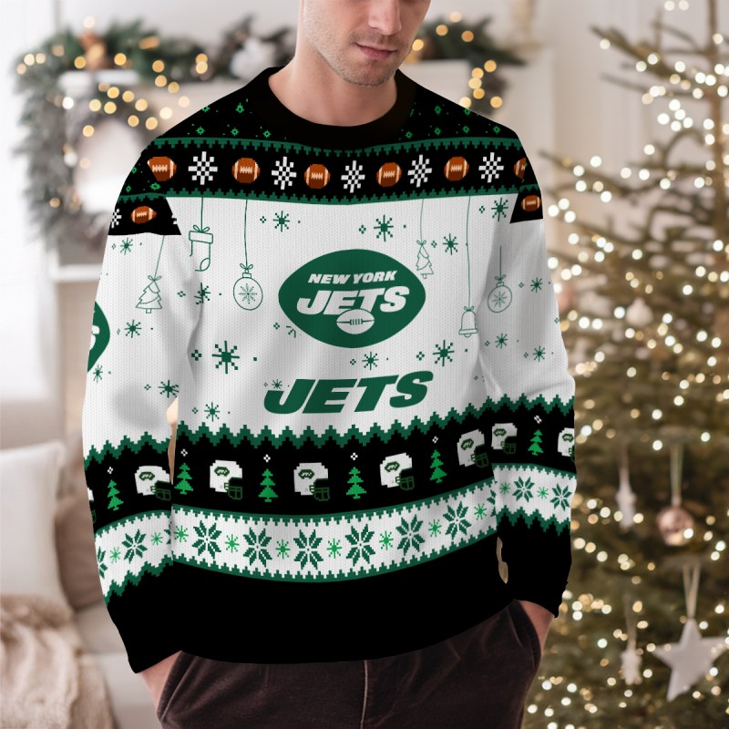 New York Jets Ugly Christmas Sweater - Outdoor View