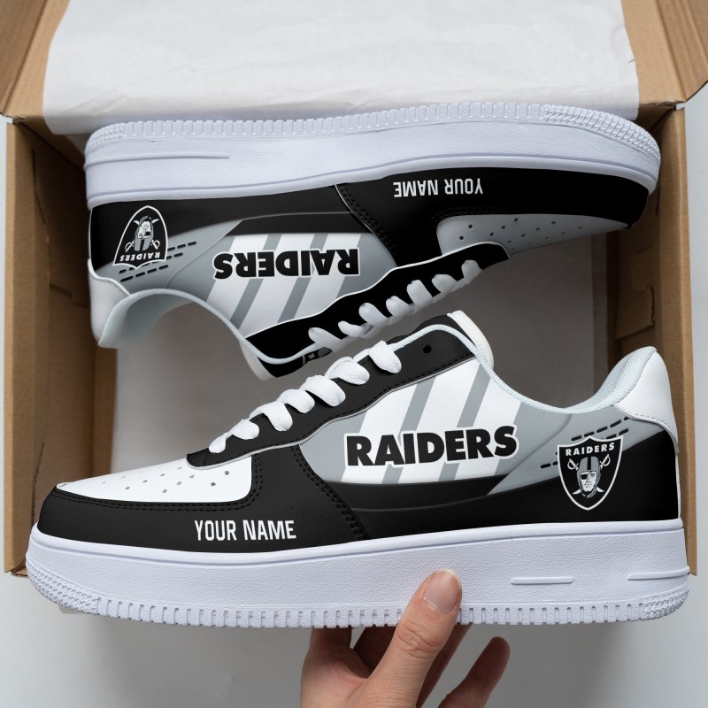 Las Vegas Raiders Customized AF1 Sneakers