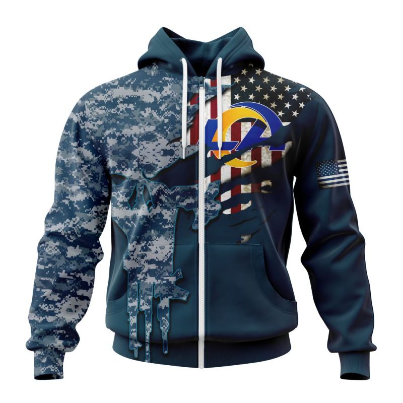 Los Angeles Rams Zip Hoodie Front