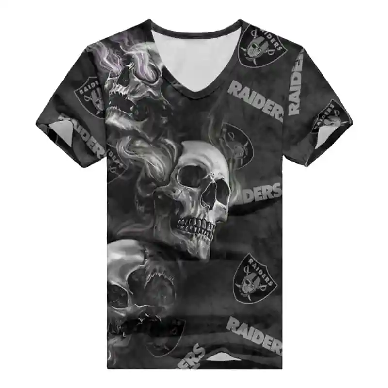 Las Vegas Raiders V-neck Women T-shirt - Back View