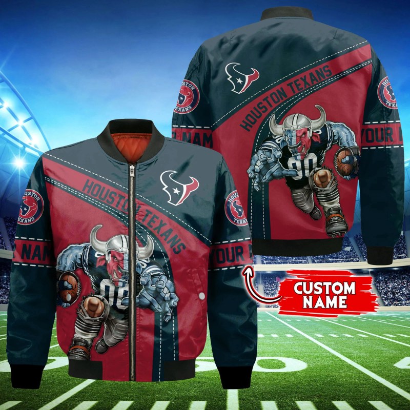Houston Texans Personalized Thick Bomber Jacket