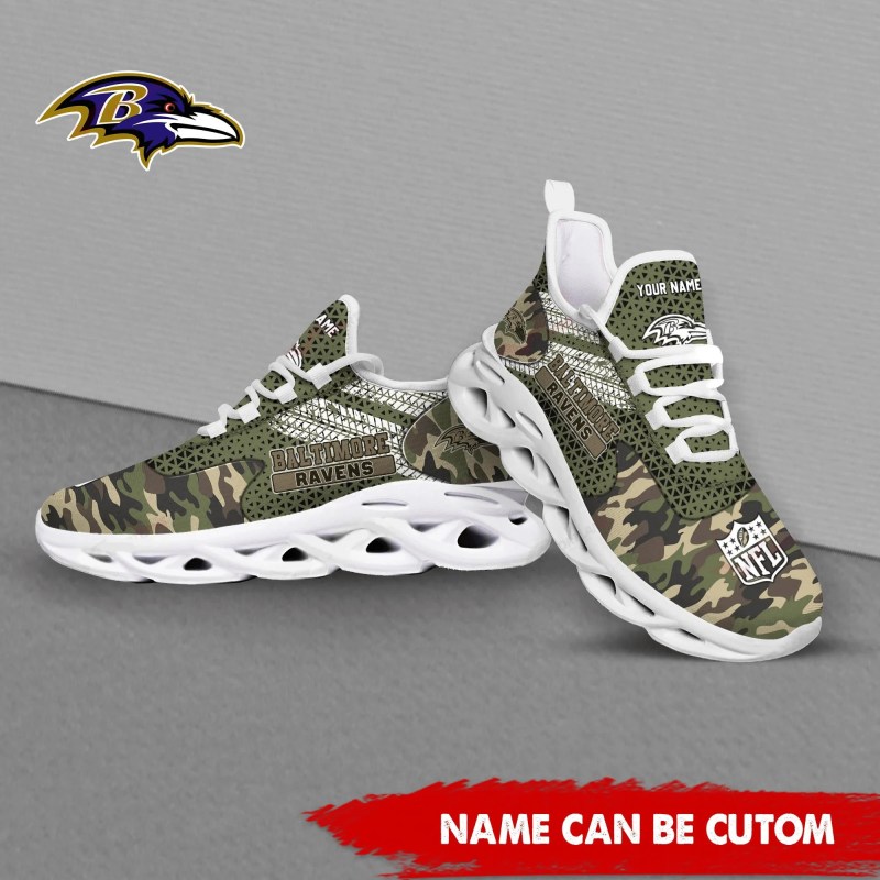 Baltimore Ravens Yezy Running Sneakers - Side View