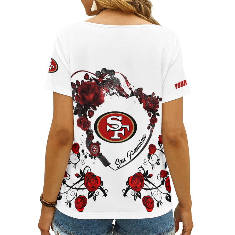 Women V-neck NFL T-shirt