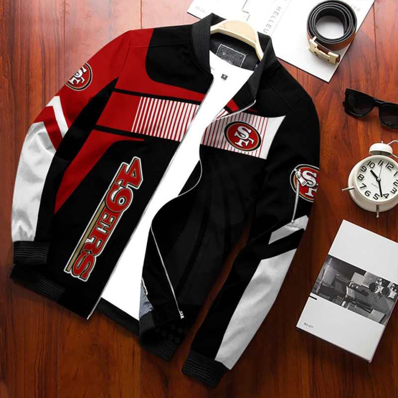 San Francisco 49ers Personalized Bomber Jacket Side