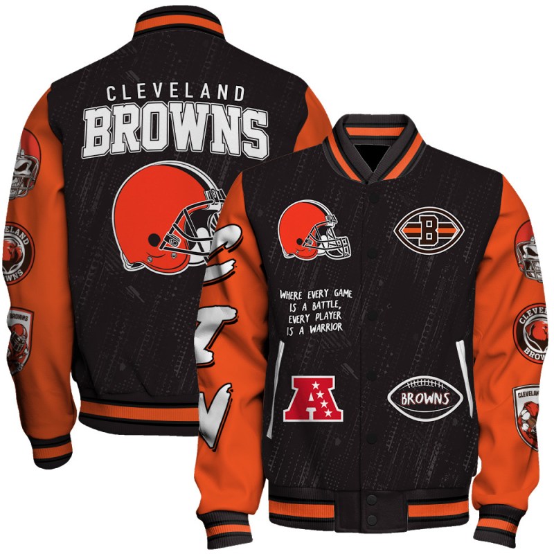 Cleveland Browns Unisex Athletic Legacy Varsity Jacket