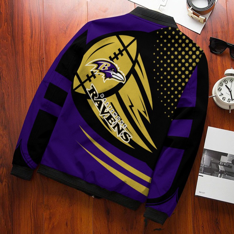 Baltimore Ravens Bomber Jacket Side