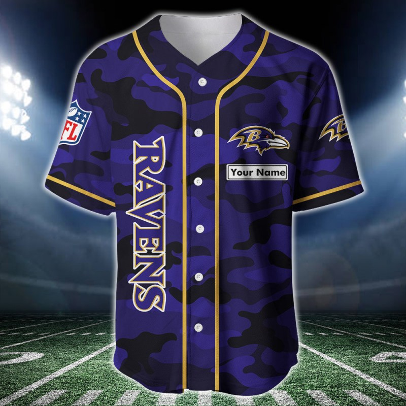Baltimore Ravens Personalized Baseball Jersey