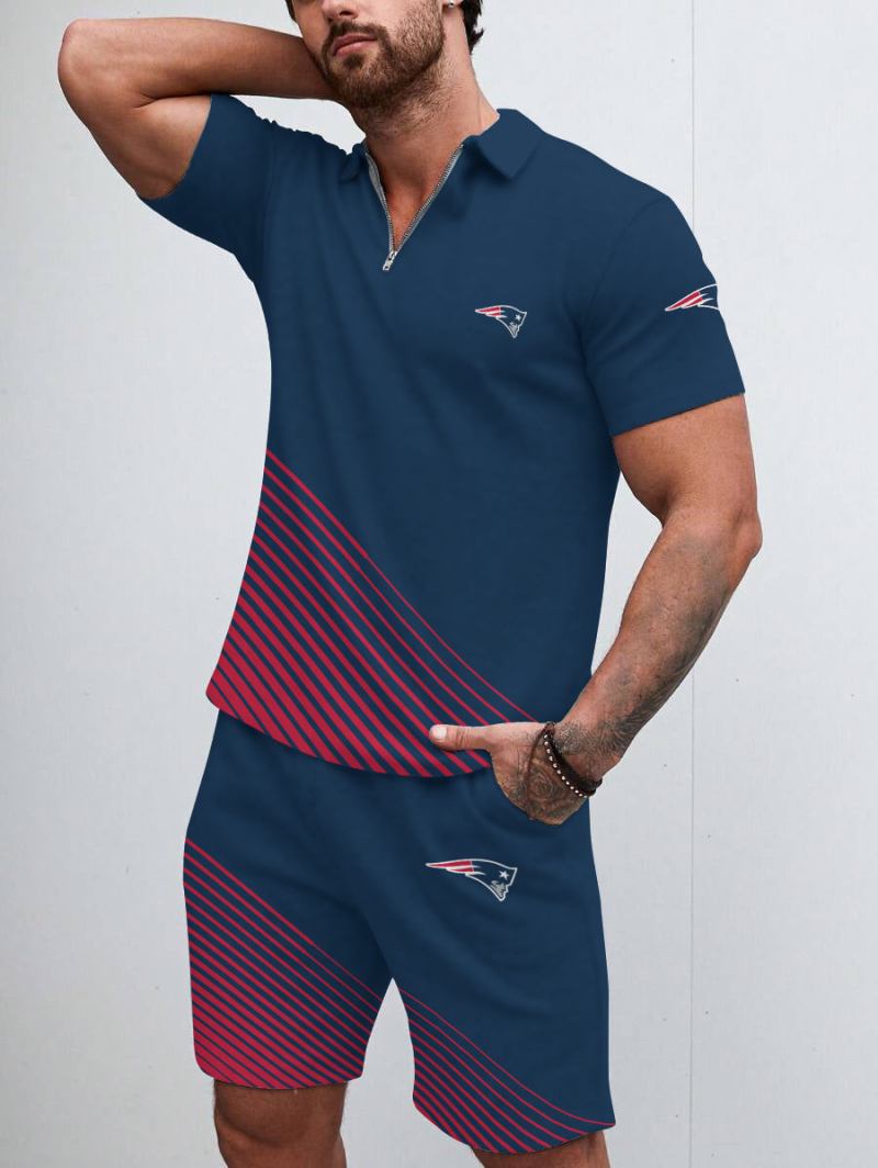 New England Patriots Limited Edition Zip Polo Shirt and Shorts