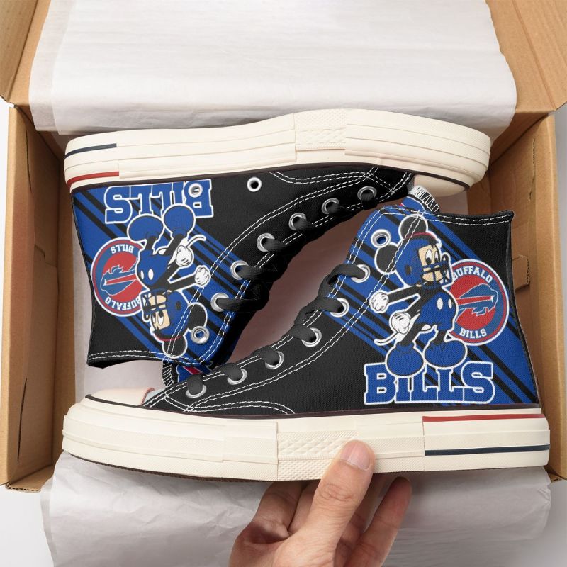 Buffalo Bills High Top Shoes Back View