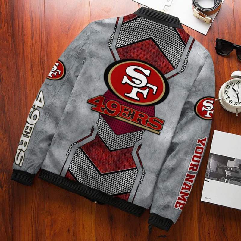 San Francisco 49ers Personalized Bomber Jacket Back