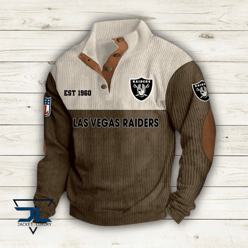 Las Vegas Raiders Colorful Stand Collar Sweatshirt Image 3