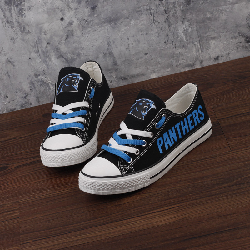 Back View of Carolina Panthers New Low Top Sneakers