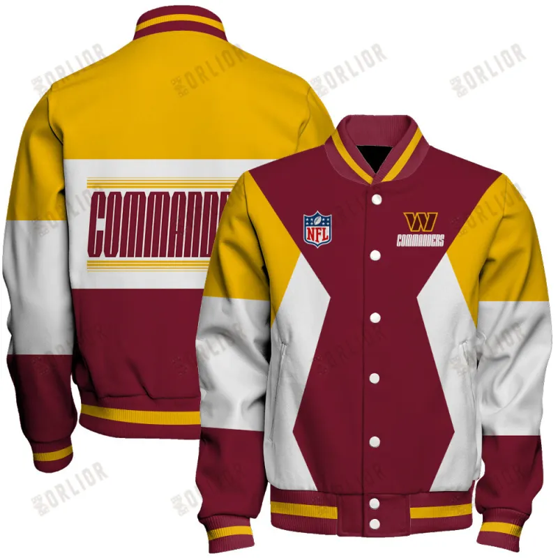 Washington Commanders Unique Design Unisex Varsity Jacket AZBTVJK000234 3 Washington Commanders Varsity Jacket