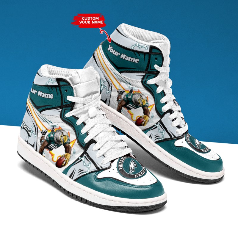 Philadelphia Eagles Personalized JShoes - Top View