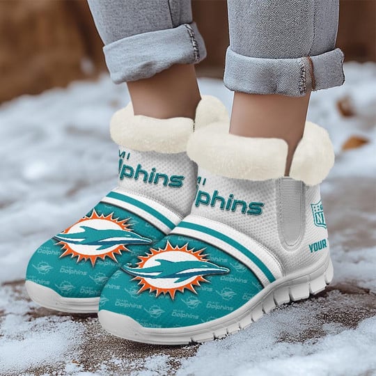 Miami Dolphins Comfy Winter Snow Boots